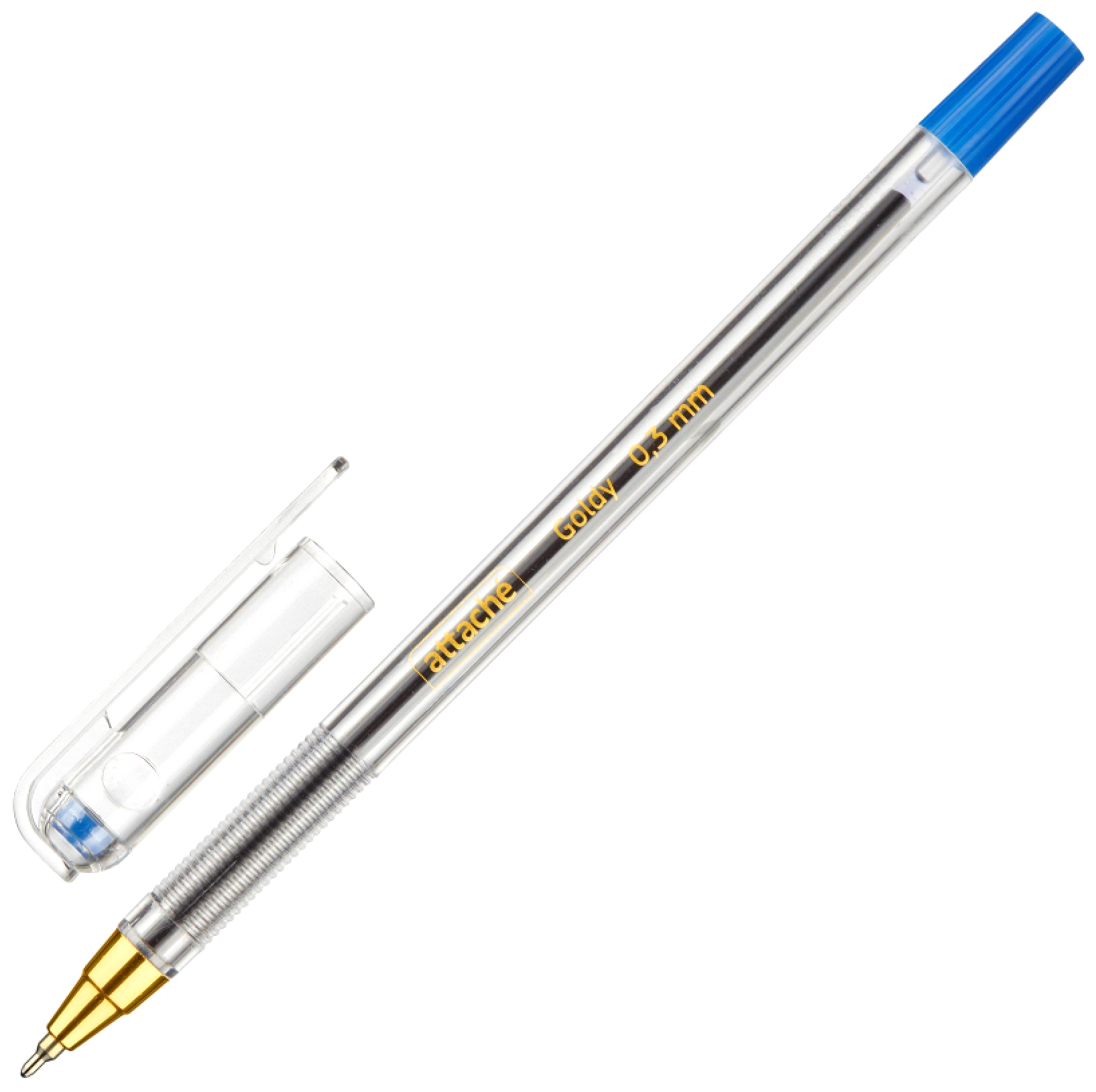 Ручка шариковая Attache Goldy 977957, синяя, 0,5 мм, 1 шт.