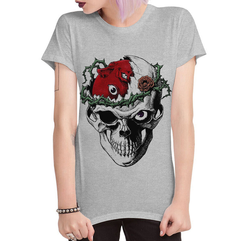 

Футболка женская Dream Shirts Берсерк 10005811 серая 2XL, Берсерк 10005811