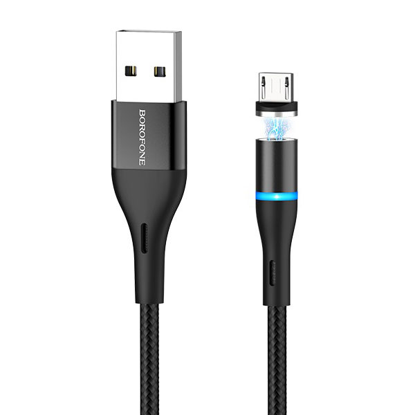 

Кабель Borofone BU16 Skill magnetic USB - Micro USB 2.4A, 1.2 м, BU16 Skill magnetic