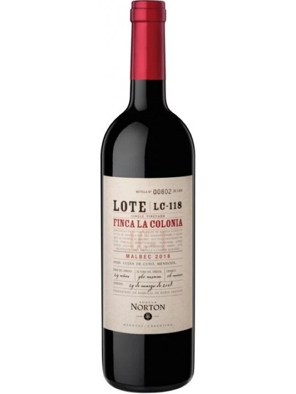 

Вино сухое красное Bodega Norton Lote Finca La Colonia LC-118 , Аргентина, 0.75 л