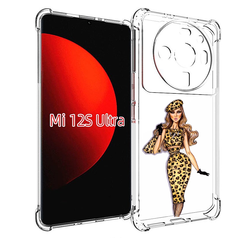 

Чехол MyPads леопардовое платье женский для Xiaomi 12S Ultra, Прозрачный, Tocco