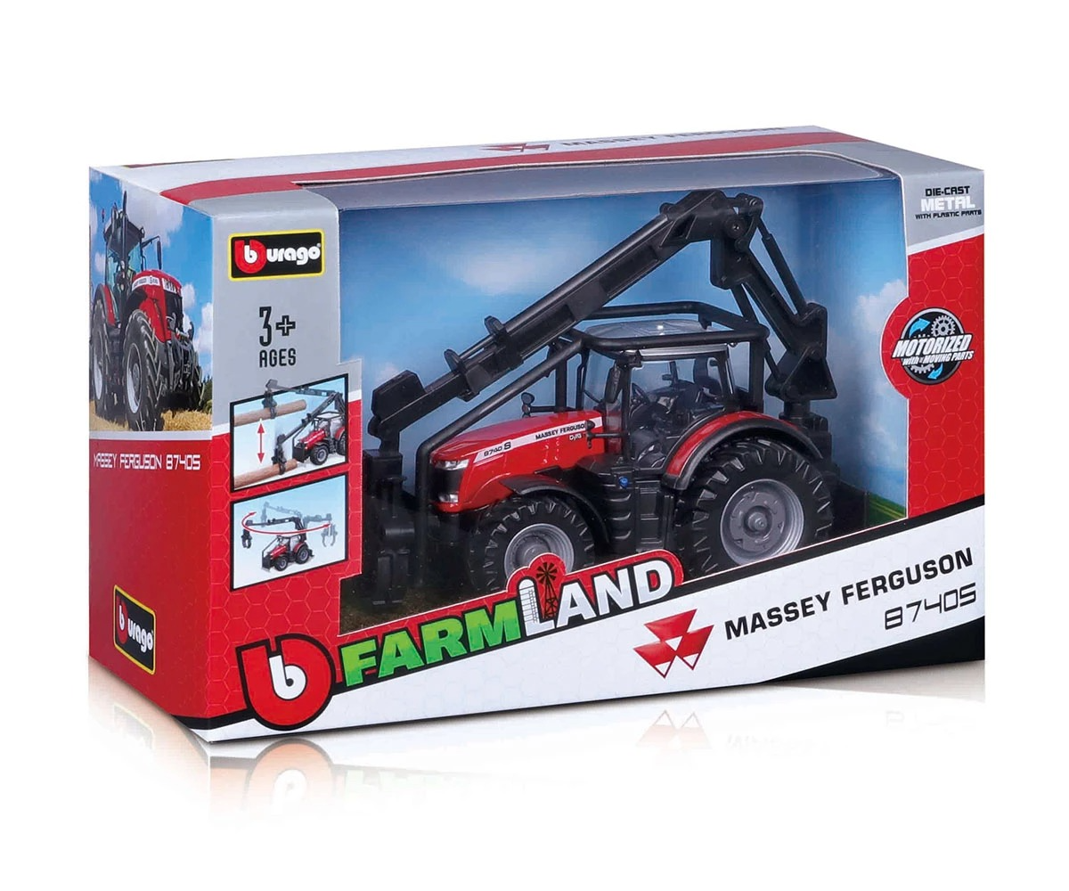 

Трактор коллекционный Bburago Massey Ferguson 8740S (18-31680), Красный, 18-31680
