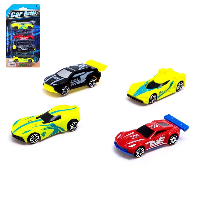 

Игрушечная машинка СпортКар, 4 штуки, "СпортКар", 4 штуки