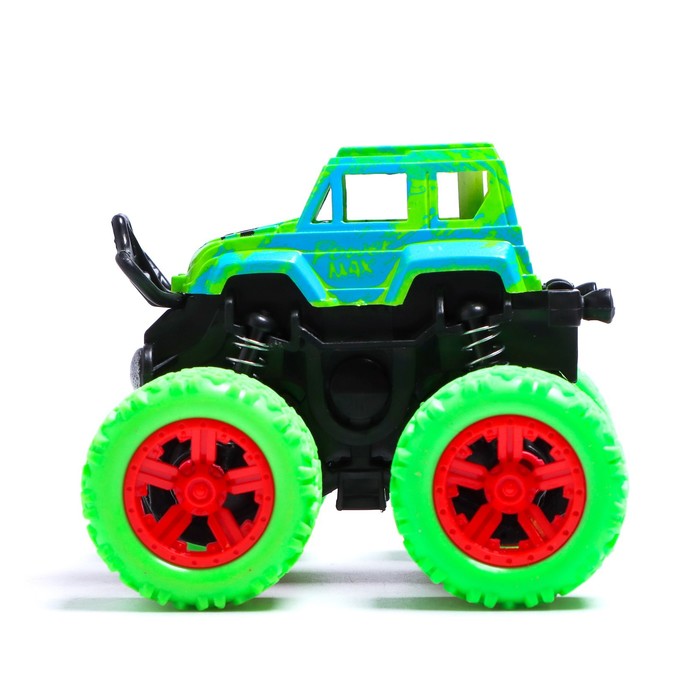 фото Игрушечная машинка автоград monster truck, зеленый