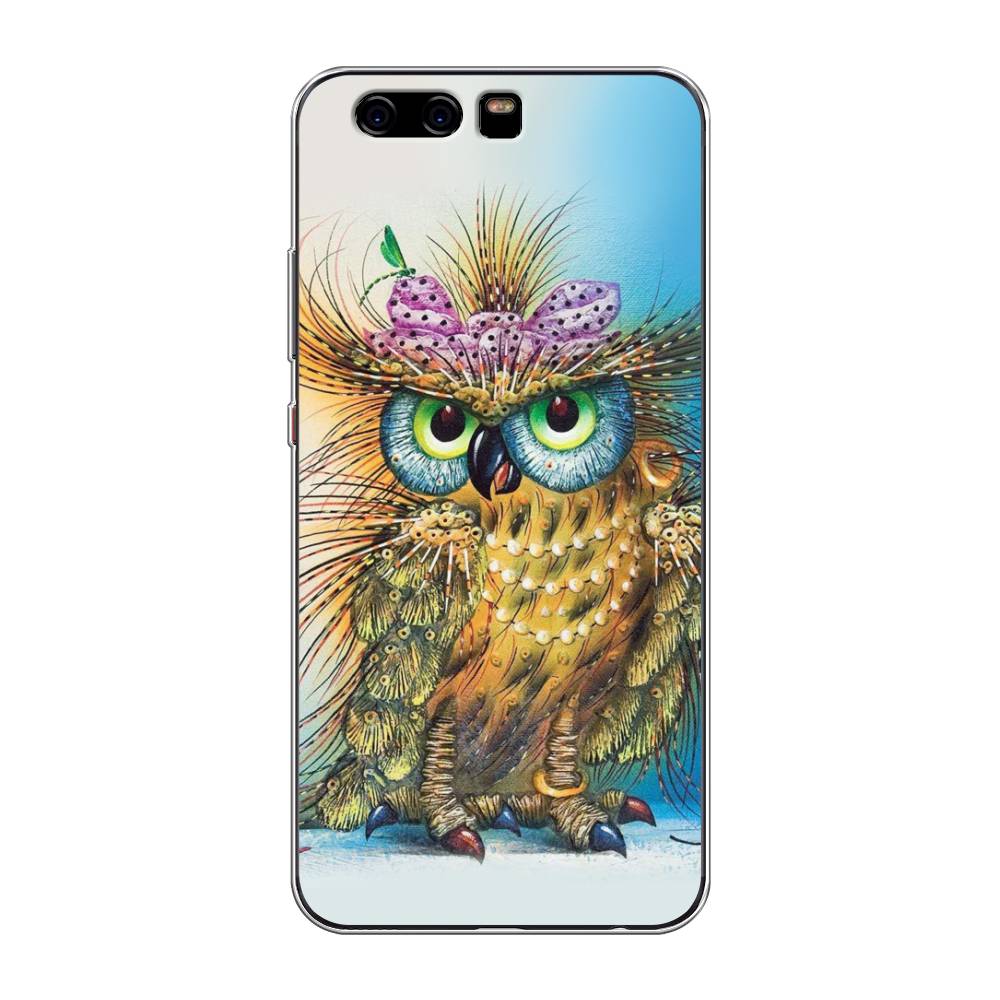 

Чехол для Huawei P10 "Модная сова", Коричневый;голубой, 62250-1