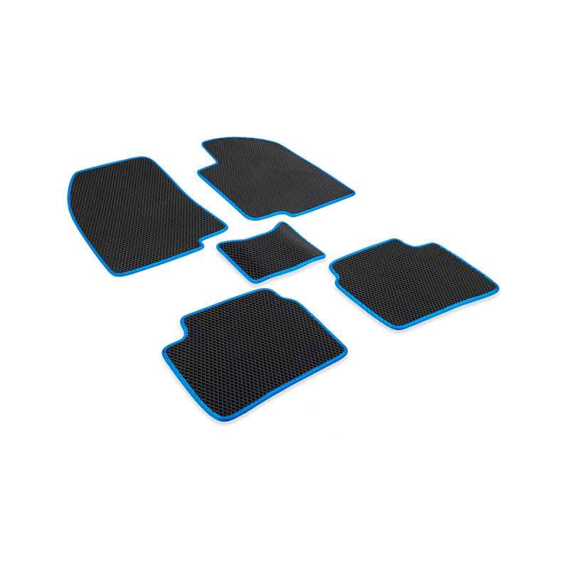 

Комплект ковриков в салон ЭВА CellMat Хонда Фит I, черный-синий, Fit