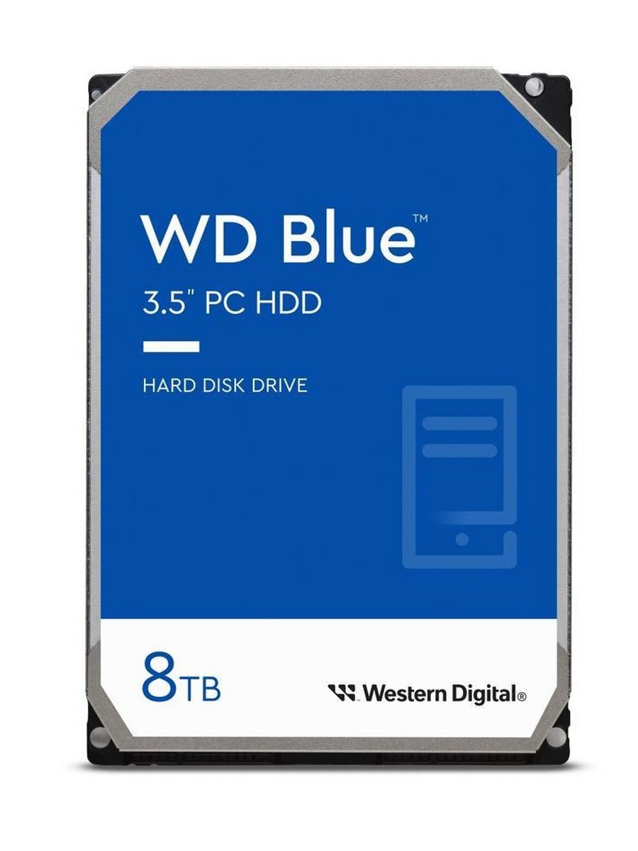 

Внутренний HDD диск Western Digital WD Blue 8 ТБ CMR 256 МБ кэш NAS WD80EAAZ, WD Blue