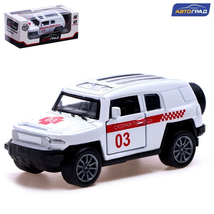 

Машина металлическая Скорая помощь, 1:48, инерция, открываются двери, цвет белый