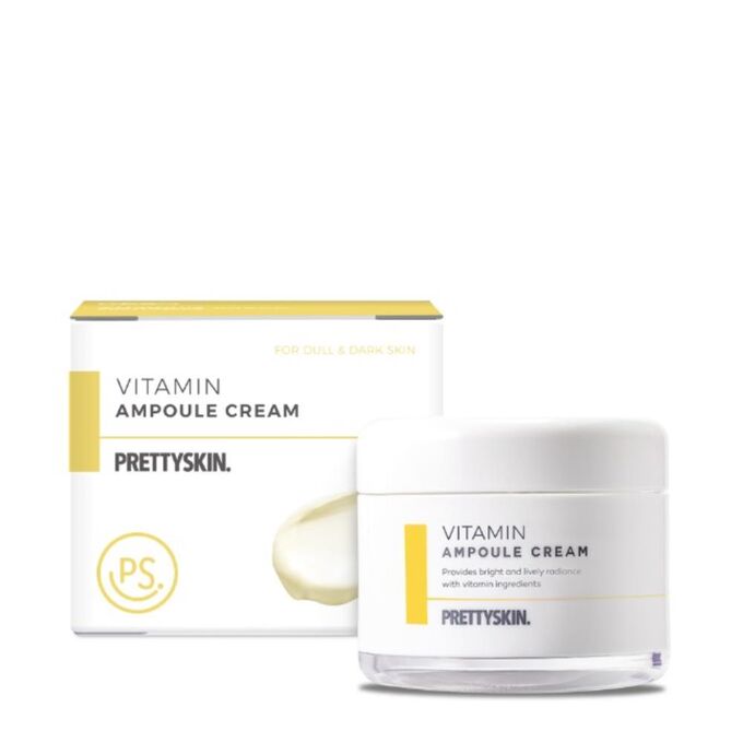 Крем Prettyskin с витаминами для тусклой кожи Vitamin Ampoule Cream 50 мл свеча рельеф 7×15см красный металлик
