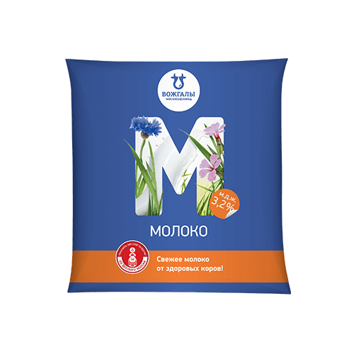 

Молоко Вожгалы маслосырзавод пастеризованное 3,2 % бзмж 500 мл