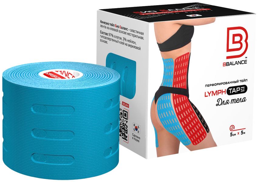 

Тейп Bbalance Lymph Tape голубой 30148-53651, Lymph Tape