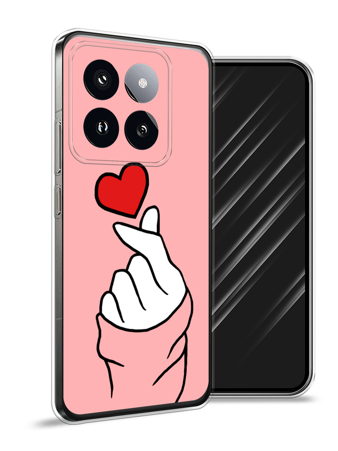 

Чехол Awog на Xiaomi 14 Pro "Милое сердечко", Белый;красный;черный, 320450-1