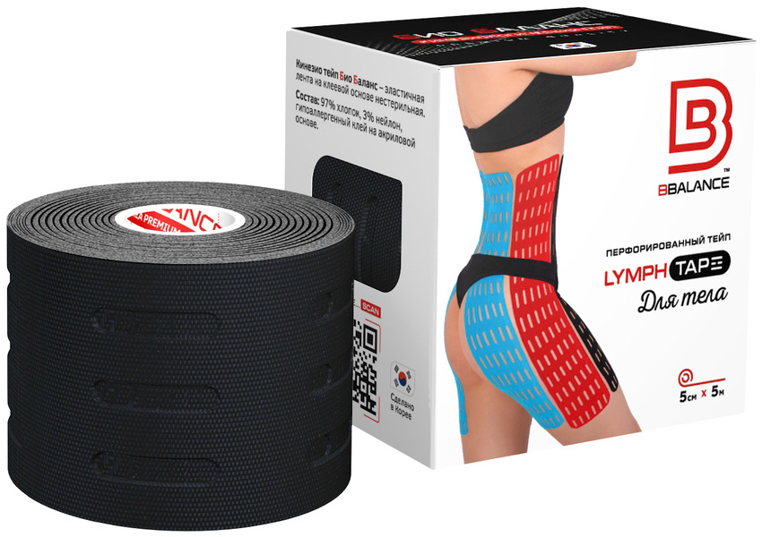 

Тейп Bbalance Lymph Tape черный 30150-53653, Lymph Tape