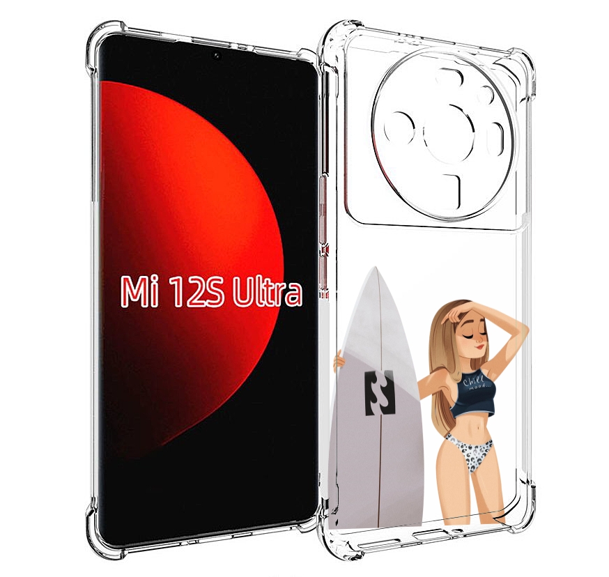 

Чехол MyPads летний-серф для Xiaomi 12S Ultra, Прозрачный, Tocco