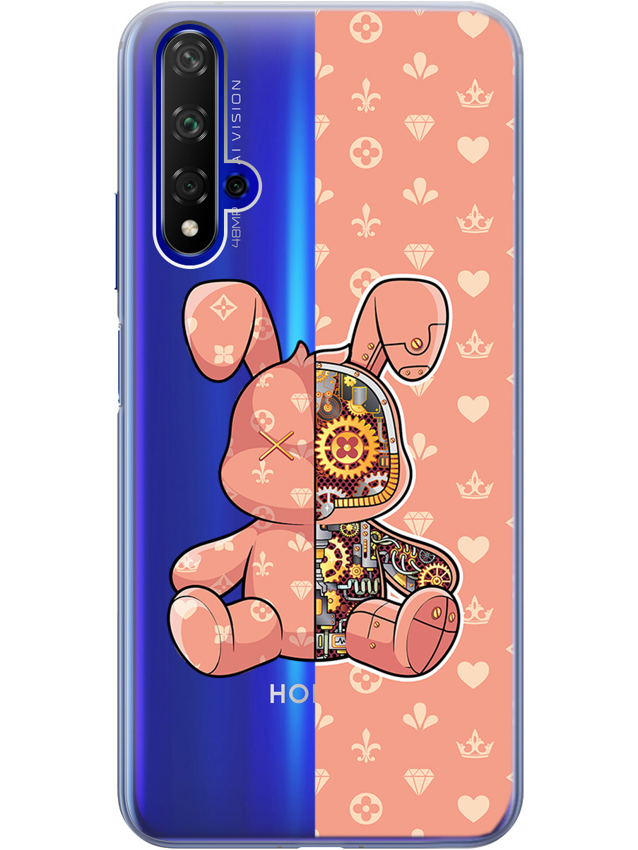 

Силиконовый чехол на Honor 20 / Huawei Nova 5T с принтом "Персиковый Кролик с механизмом", Прозрачный;бежевый;оранжевый, 721508971