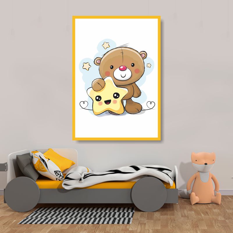 

Постер на холсте ПолиЦентр Мишка Со Звездочкой 50х70 см, МишкаСоЗвездочкойДляДетскойВертикальный