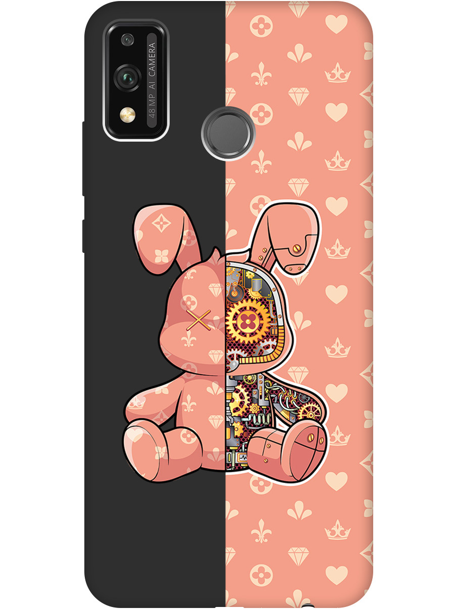 

Силиконовый чехол на Honor 9X Lite с принтом матовый черный 802702, 723565471