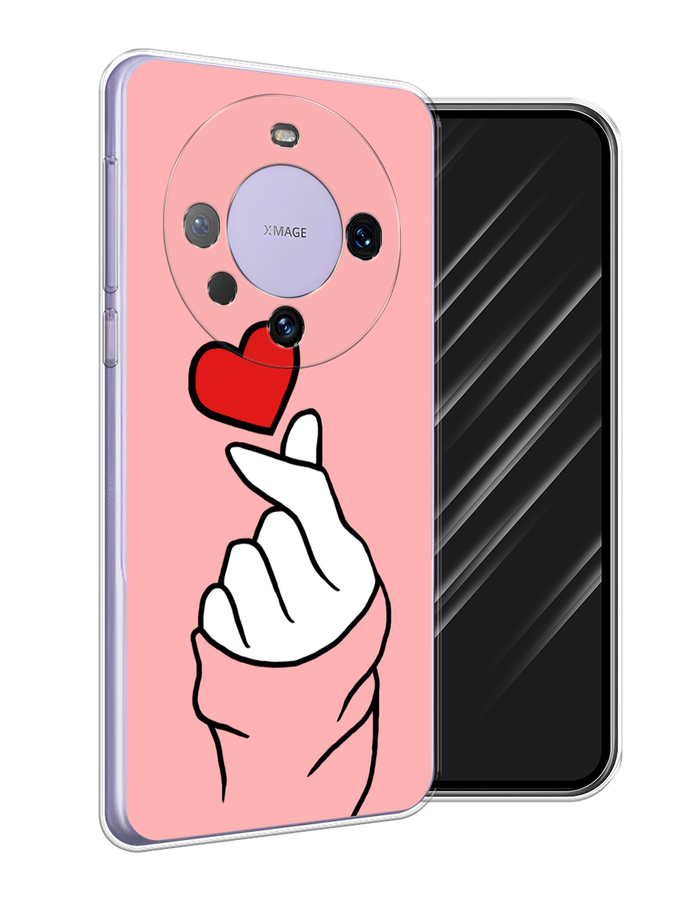 

Чехол Awog на Huawei Mate 60 Pro "Милое сердечко", Белый;красный;черный, 6122250-1