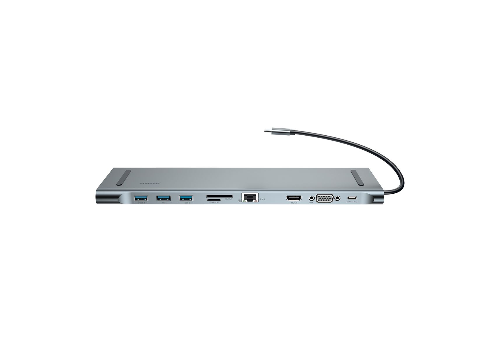 

Переходник/Адаптер Baseus Enjoyment, Разветвитель, Type-C - 3Xusb3.0 + Hdmi + Vga