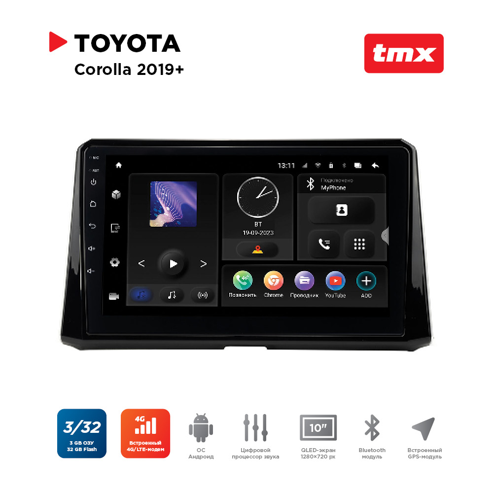 

ШГУ Toyota Corolla 19+ (MAXIMUM Incar TMX-2202-3) Android 10/1280*720, BT, wi-fi, 4G LTE,, TMX-2202-3