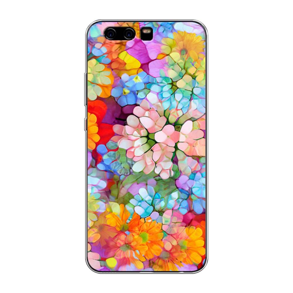 

Чехол для Huawei P10 "Цветы витраж", Оранжевый;розовый;голубой, 62250-3
