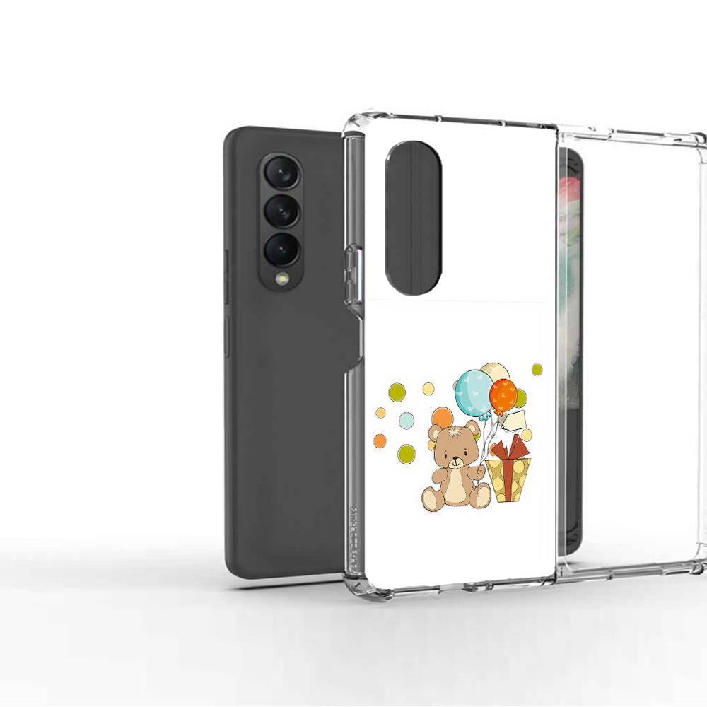 

Чехол MyPads Tocco для Samsung Galaxy Z Fold2 медвеженок с подарком, Прозрачный, Tocco