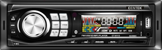 

Автомагнитола Centek MP3/WMA CT-8113 (4x50 В)BLUETOOTH,пульт,USB,цветнойLCD,microSD