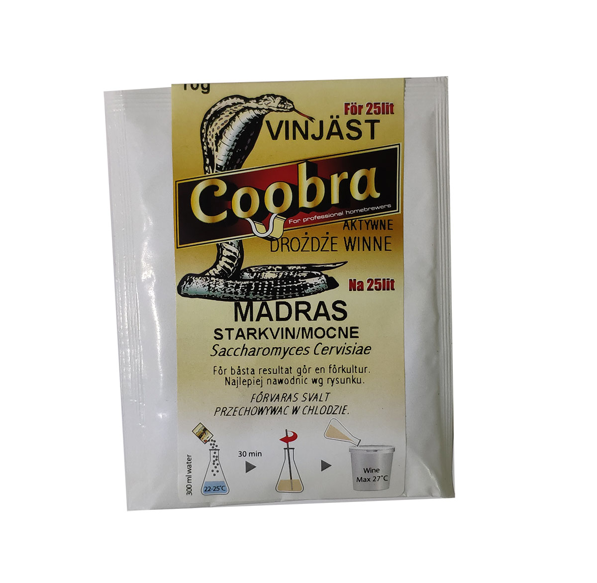 20472 Дрожжи винные COOBRA JAST MADEIRA 10гр (мадера)