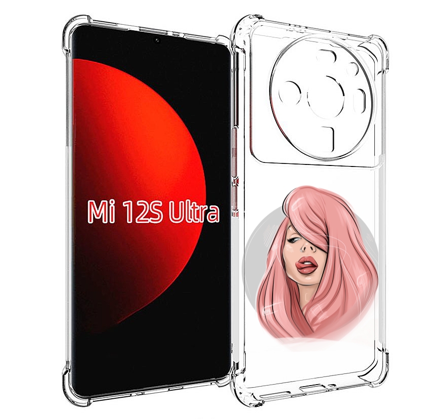 

Чехол MyPads лицо-девушки-с-розовыми-волосами женский для Xiaomi 12S Ultra, Прозрачный, Tocco
