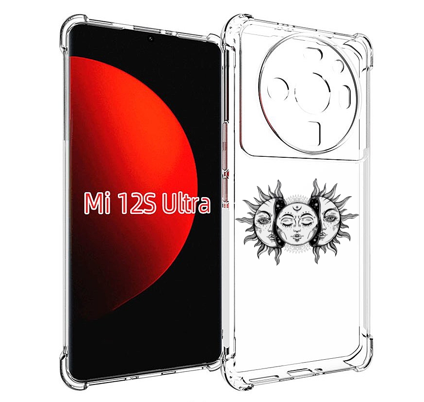 

Чехол MyPads луна-в-солнце для Xiaomi 12S Ultra, Прозрачный, Tocco