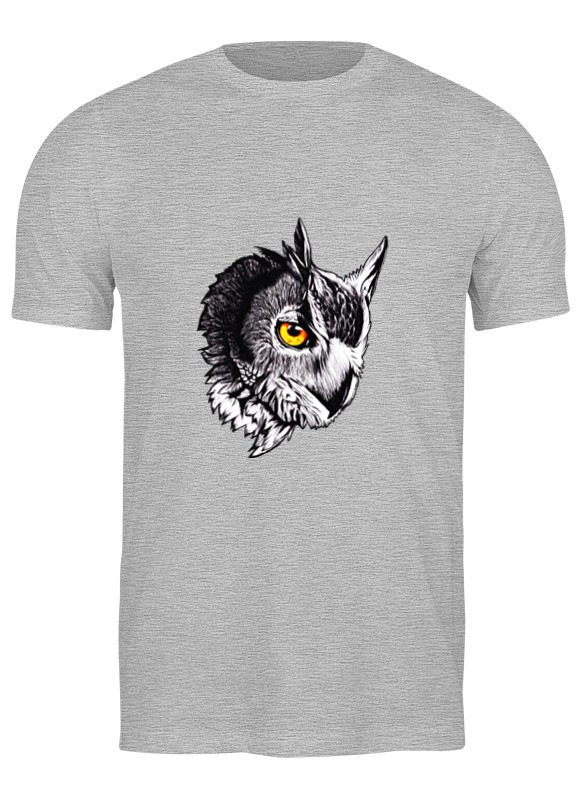 

Футболка мужская Printio Owl gray серая 2XL, Серый, Owl gray