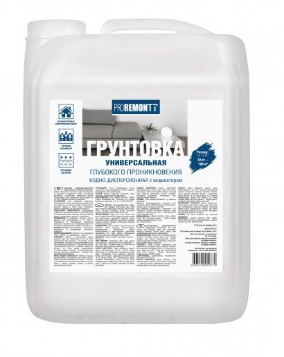 

Грунт Proremontt универсальный с индикатором, 10 кг, Белый