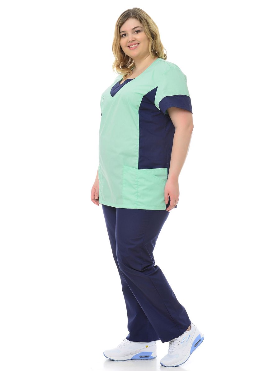 фото Костюм медицинский женский medicalwear олеся 104 зеленый 56 ru