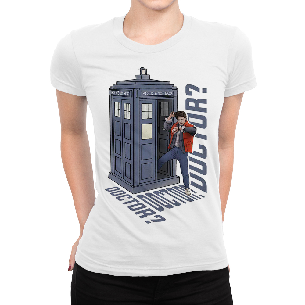 

Футболка женская Dream Shirts Марти Макфлай и Доктор Кто 999871111 белая 3XL, Марти Макфлай и Доктор Кто 999871111
