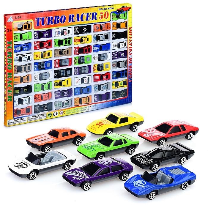 

Игрушечная машинка Oubaoloon 50 шт, металл, в коробке, Разноцветный, 50 шт, металл, в коробке