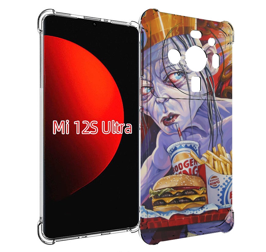 

Чехол MyPads любитель бургер кинга для Xiaomi 12S Ultra, Прозрачный, Tocco