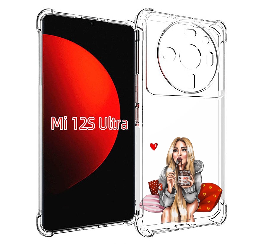 

Чехол MyPads любительница-нутеллы женский для Xiaomi 12S Ultra, Прозрачный, Tocco
