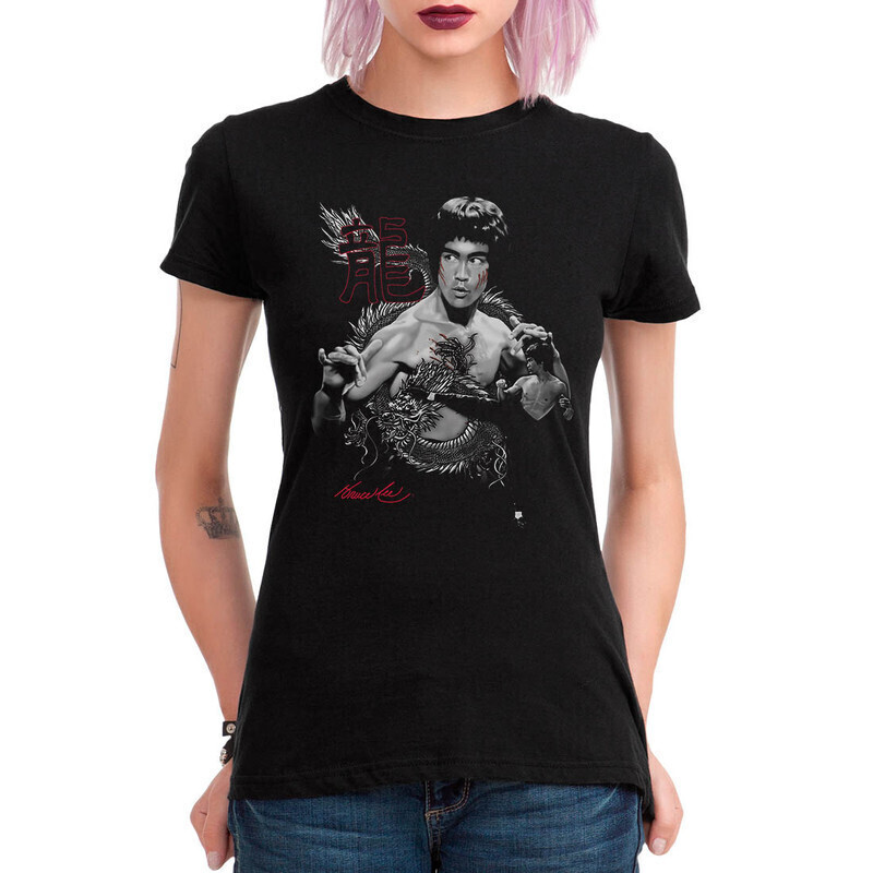

Футболка женская Dream Shirts Брюс Ли 10006041 черная 2XL, Брюс Ли 10006041