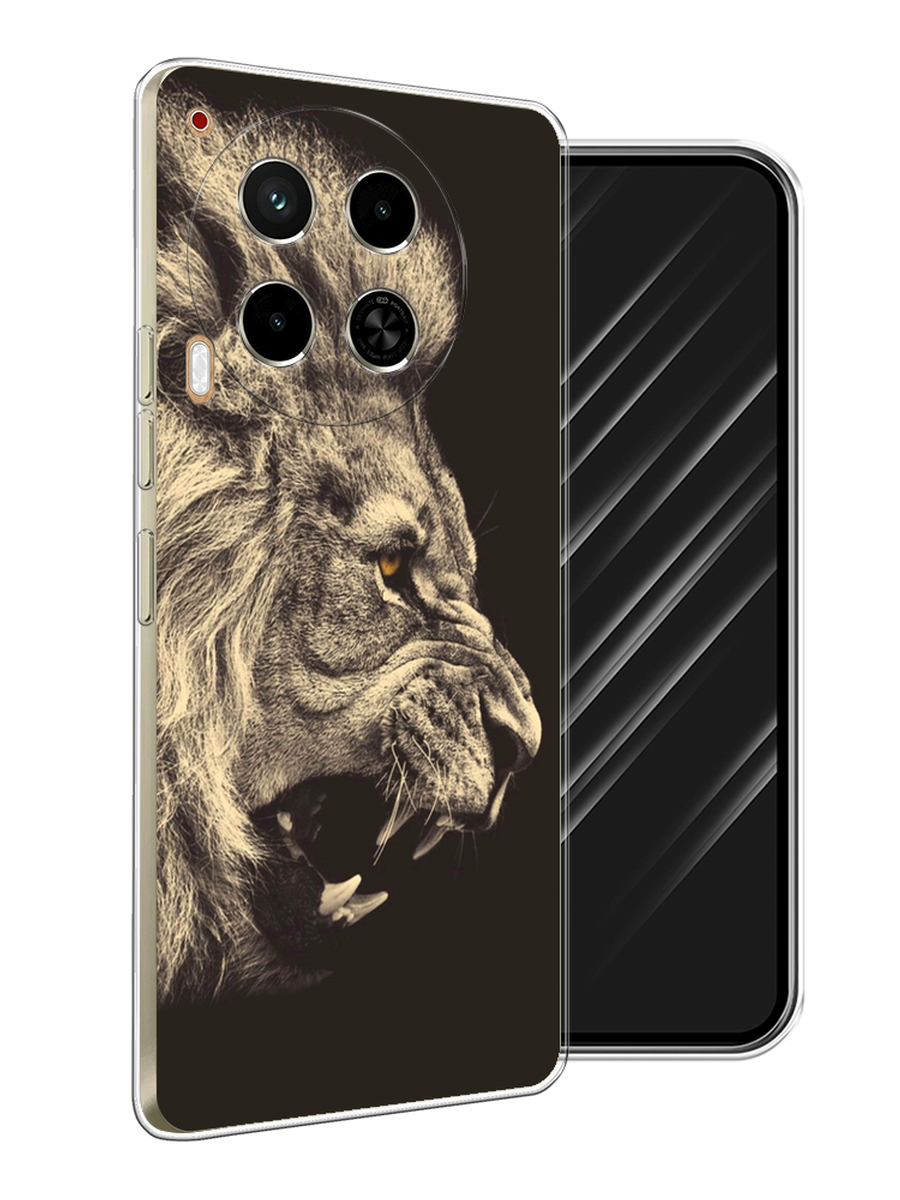 

Чехол Awog на Tecno Camon 30 4G "Львиный рык 2", Бежевый;черный, 305650-1