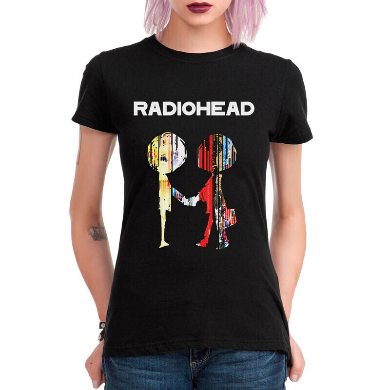 

Футболка женская Dream Shirts Radiohead 10006051 черная XL, Radiohead 10006051