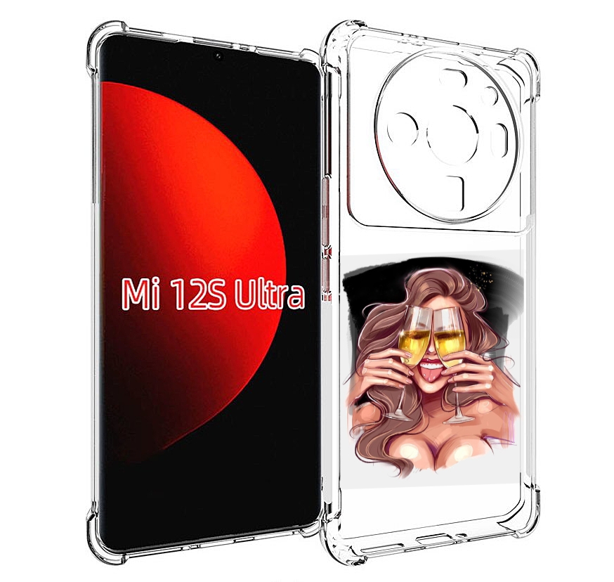 

Чехол MyPads любительница-шампанского-модель женский для Xiaomi 12S Ultra, Прозрачный, Tocco
