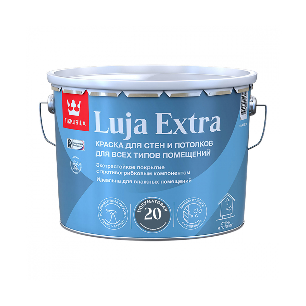 

Краска для стен и потолков, Tikkurila Luja Extra, полуматовая, база С, бесцветная, 9 л, Прозрачный, КРАСКА "LUJA EXTRA 20" БАЗА С 9 Л ПОЛУМАТОВАЯ ДЛЯ СТЕН И ПОТОЛКОВ ЭКСТРАСТОЙКАЯ (1) "ТИККУРИЛА"