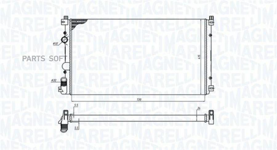 

MAGNETI MARELLI 350213198800 Радиатор охл.двиг.-,