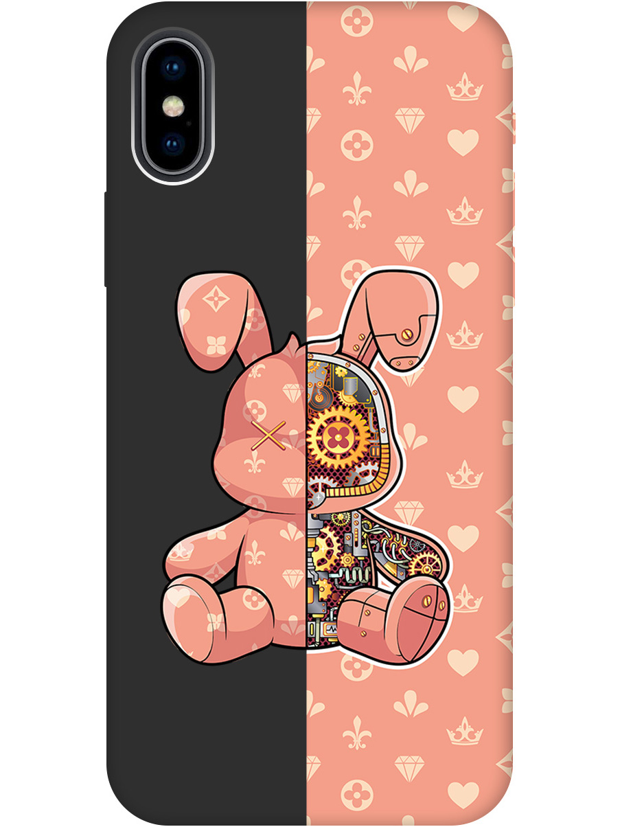 

Силиконовый чехол на Apple iPhone Xs / X с принтом матовый черный 802792, Черный;бежевый;оранжевый, 715365471