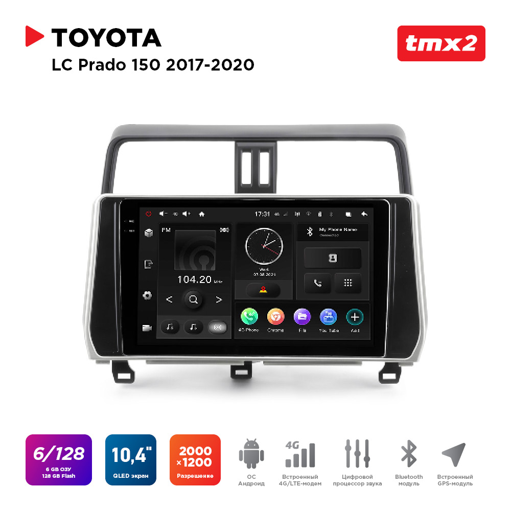 

ШГУ Toyota LC Prado 150 17-20 (MAXIMUM Incar TMX2-2210-6) Android 10/2000*1200, BT, wi-fi,, TMX2-2210-6