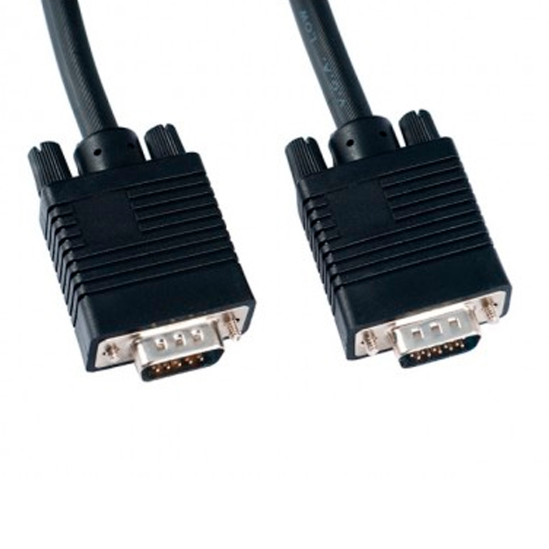 

Кабель NoBrand VGA - SVGA вилка-вилка 3м черный