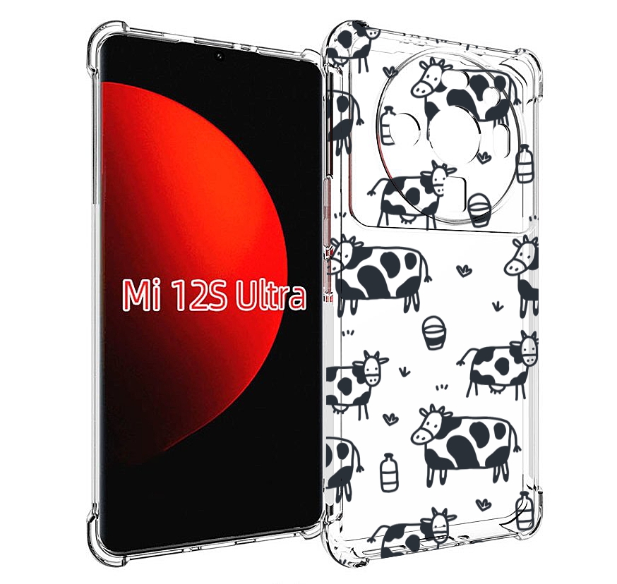 

Чехол MyPads маленькие-коровки для Xiaomi 12S Ultra, Прозрачный, Tocco