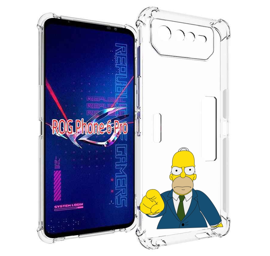 

Чехол MyPads гомер-злой для Asus ROG Phone 6 Pro, Прозрачный, Tocco