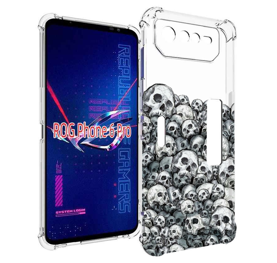 

Чехол MyPads гора из черепов для Asus ROG Phone 6 Pro, Прозрачный, Tocco
