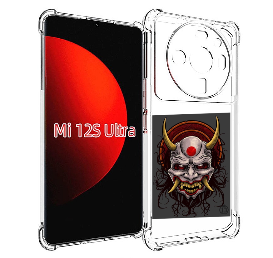 

Чехол MyPads маска с клыками и рогами для Xiaomi 12S Ultra, Прозрачный, Tocco